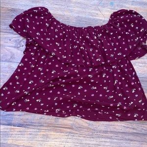 vs pink off the shoulder top